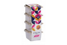 CONTOUR KALAHARI PLASTIC CONTAINER SET 4X120ML