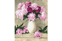 PAINT  BY NUMBERS  BS069 DELICATE PEONIES