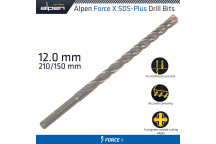 ALPEN FORCE X 12.0 X 210/150 SDS-PLUS DRILL BIT X4 CUTTING EDGES