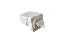 WHITE SINGLE TELEPHONE SOCKET