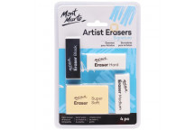 CRAFT ARTIST ERASER 4 PIECE