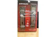 BOLTFIX SABS CORT LOCKSET STAIN NICKLE/BLACK 8INCH SAMSON.