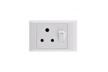 ELECTRICMATE WHITE SINGLE SOCKET SWITCH 50X100