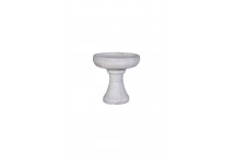 GARDEN SOLUTIONS MEDIUM FIBRE CONCRETE BIRD BATH 530X455MM