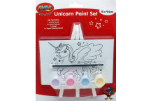 CRAFT UNICORN INCL PAINT BRUSH CANVAS AND EASEL PAINT SET