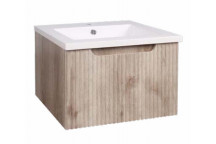 BIJIO WALL-HUNG CABINET NAUTIQUE SINGLE DRAWER OAK FLUTED 500MM