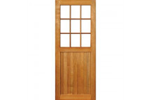 SWARTLAND 9 PANE GLASS TOP PLYBACK ENTRANCE DOOR WOOD