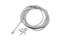 WHITE STRETCH CURTAIN WIRE 2.5M