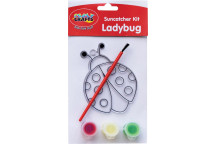 LADYBUG CRAFT SUNCATCHER KIT INCLUDING 6XPAINT AND BRUSHES
