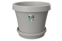 SEBO LIGHT GREY PLASTIC POT AND SAUCER SET 30CM