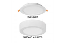 BRIGHTSTAR CEILING LIGHT BLACK 2IN1 SURFACE & RECESSED 170MM
