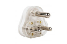 ELECTRICMATE 16 AMP HOLLOW PIN PLUG TOP WHITE