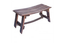 GARDEN WINE BARREL BENCH WITHOUT BACK REST