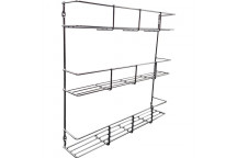 CHROME WALL MOUNTED 3TIER SPICE RACK