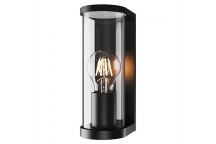 EUROLUX TUBE BLACK OUTDOOR WALL LIGHT