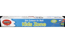 BOYS CRAFT COLOURING ROLL INCLUDING 8XCOLOUR PENCILS AND 3 PICS 30CMX2M