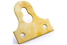 SAFE TOP 38MM BRASS PLATED SLOTTED GLASS PLATE 2PC
