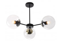 BRIGHTSTAR METAL CLEAR GLASS CHANDELIER