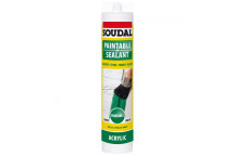 SOUDAL WHITE ACRYLIC (PAINTABLE) SEALER 270ML