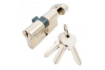 CYLINDER EURO TURN KNOB  J501NPCLAM NICKEL PLATED 60MM   JAGUAR