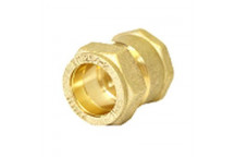 COUPLER STRAIGHT FEMALE  BRASS COMPRESSION  22MMX3/4\'\'