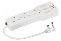 CORE 6-WAY MULTIPLUG WITH OVERLOAD PROTECTION, 2 USB-A & 1 USB-C