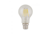 EUROLUX LED BULB CLEAR FILAMENT A60 B22 6W 3000K