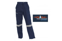 REFLECTIVE NAVY FLAME ACID RESIST D59 PANTS NO42