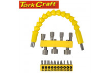 TORK CRAFT 18 PIECE FLEX. SHAFT & NUTSETTER SET