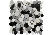 MOSAIC GS-ST44 MILKY WHITE BLU STONE OCEAN VEIN ICE GREY HEART POLISHE