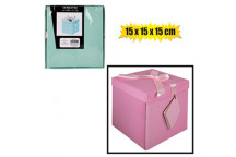 PASTEL GIFT BOX FLAT PACK 15X15X15CM