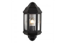 EUROLUX LANTERN OUTDOOR HALF 3 PANEL BLACK E27