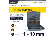ALPEN ALPEN SPRINT MASTER 19 PCS SET 1-10X0.5MM METAL CASE