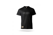 BLACK RUBBER PRINT MENS T-SHIRT 3XLARGE