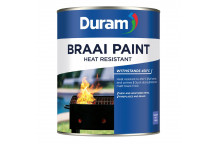 DURAM BRAAI PAINT HEAT RESISTANT BLACK    1L