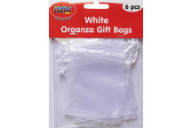 CRAFT ORGANZA GIFT BAG WHITE 8X10CM