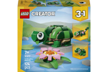 LEGO TURTLE WITH A WATER LILY FLOWER