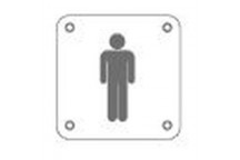 SIGN  MALE  STAINLESS STEEL   SQUARE 100MM   QS4503  QS