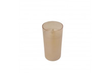 LED CANDLE IN AMBER GLASS