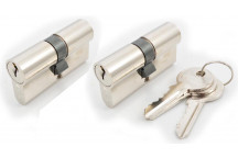 CYLINDER EURO   J512NPCLAM NICKEL PLATED 60MM 2PP  JAGUAR