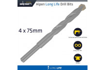 ALPEN MASONRY DRILL BIT LONG LIFE 4 X 75MM