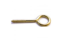 SCREW  EYE  BRASS PLATED  NO2  10PP  SAFETOP