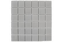 GLOBAL STONE MOSAIC GLASS LIGHT GREY 300X300MM