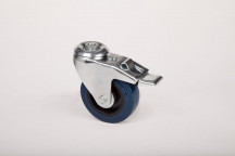 CASTOR SWIVEL BOLT HOLE WITH BRAKE 22 SERIES 100MM