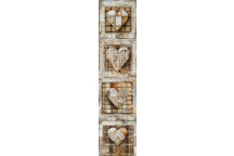 DECOUPAGE RUSTIC HEART COLLECTION 4PP 4XBLOCKS