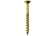 SAFETOP YELLOW ZINC PLATED CHIPBOARD SCREW 5.0X75MM 100PIECE