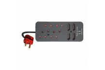 CHARGEPRO C&A 8 WAY SURGE PROTECT MULTIPLUG 3.4A USB