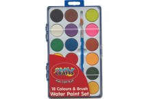 CRAFT WATERCOLOUR PAINT 18XPIECE WITH BRUSH
