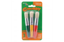 MONT MARTE KIDS CHUBBY BRUSHES 3 PIECE