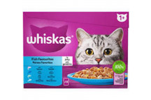 WHISKAS ADULT CAT FOOD FISH SELECTION IN JELLY 12X85G